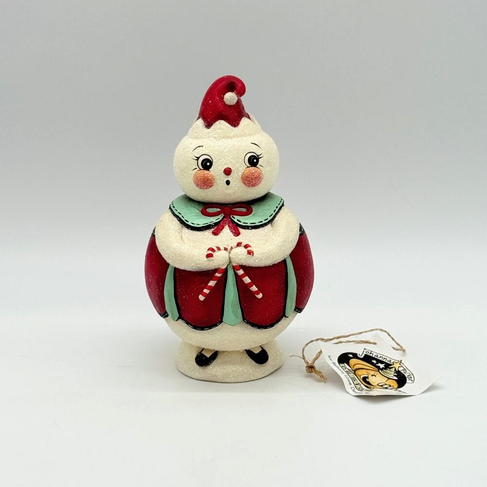 Bethany Lowe Johanna Parker Double Cane Candice Jolly Jar Snowman Christmas